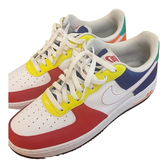 Nike Air Force 1 '07 LV8 Shoes University Red White Blue FN6840-657 Men's 10 - Picture 3 of 8